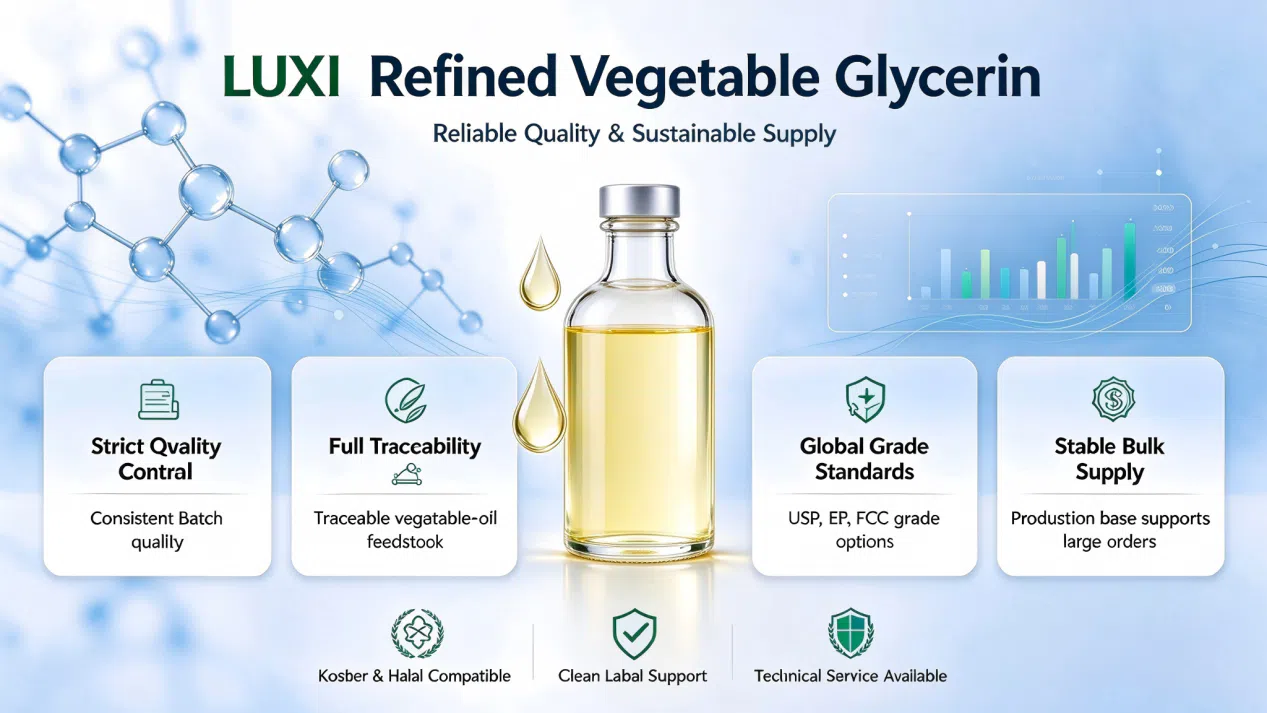 LUXI Raffiniertes Glycerin für Formulierungen in verschiedenen Branchen